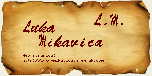 Luka Mikavica vizit kartica